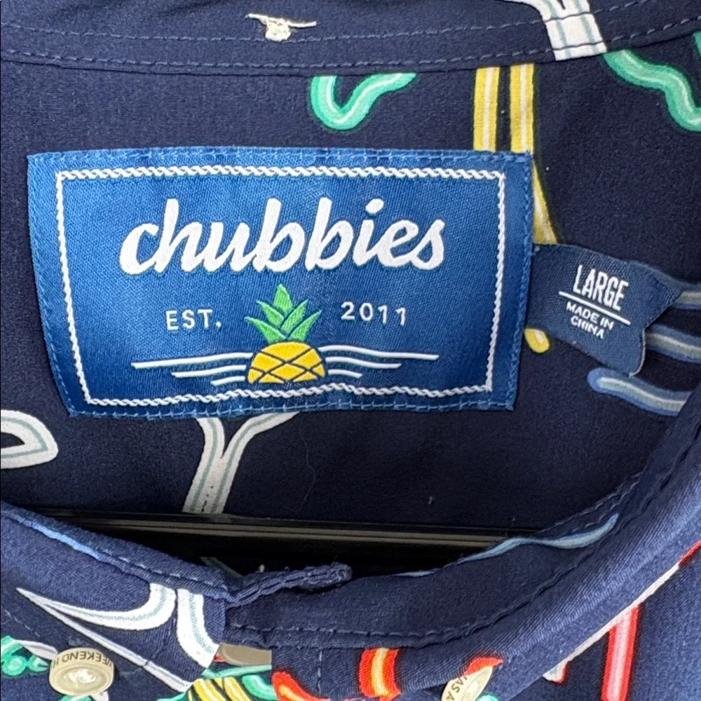 Like New Chubbie’s Performance Polo Neon Light Size Large - Picture 4 of 12